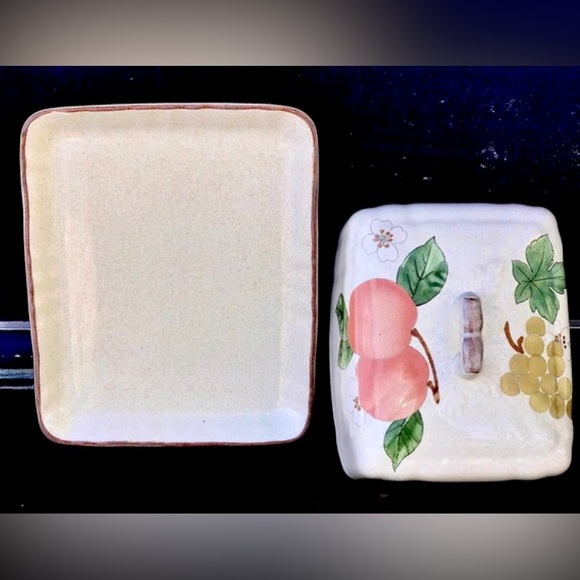 Vintage Retired Discontinued MIKASA FRUIT PANORAMA Lidded Butter Dish - Picture 7 of 10